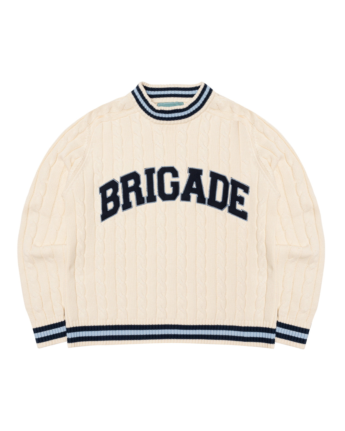 Varsity Cable Knit Sweater