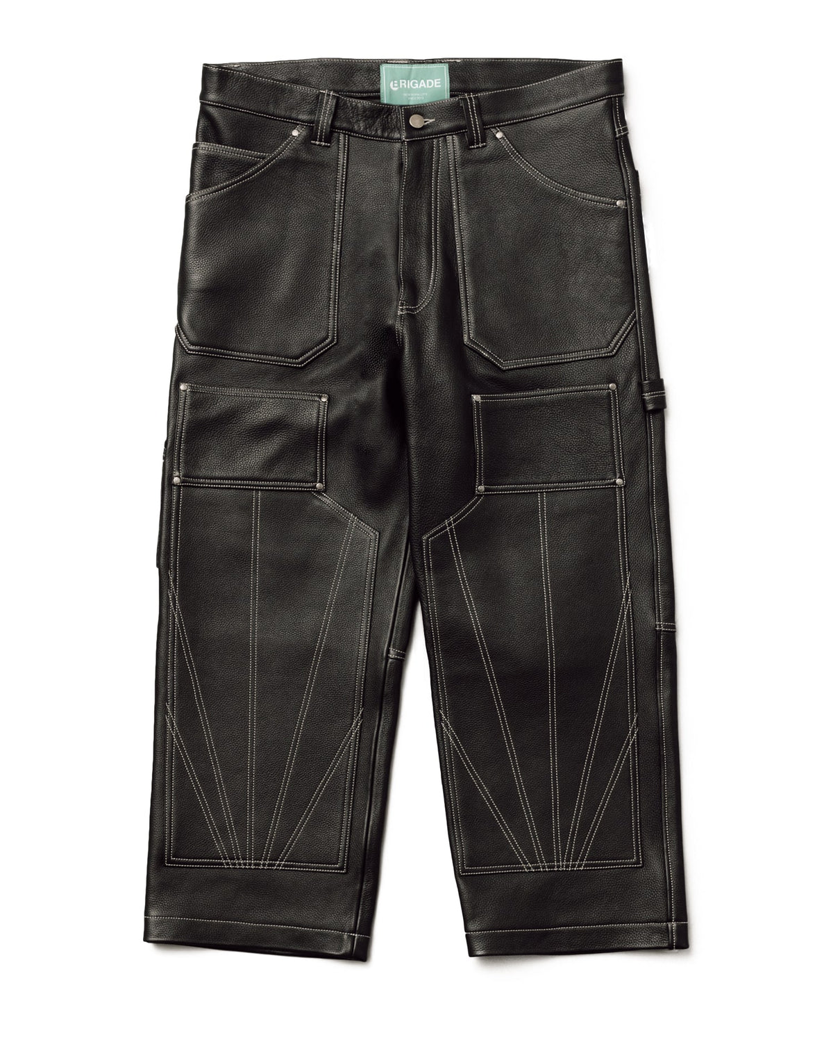 Leather Quilted Double Knee Carpenter Pants