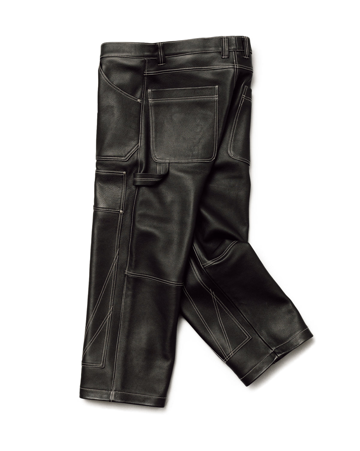 Leather Quilted Double Knee Carpenter Pants