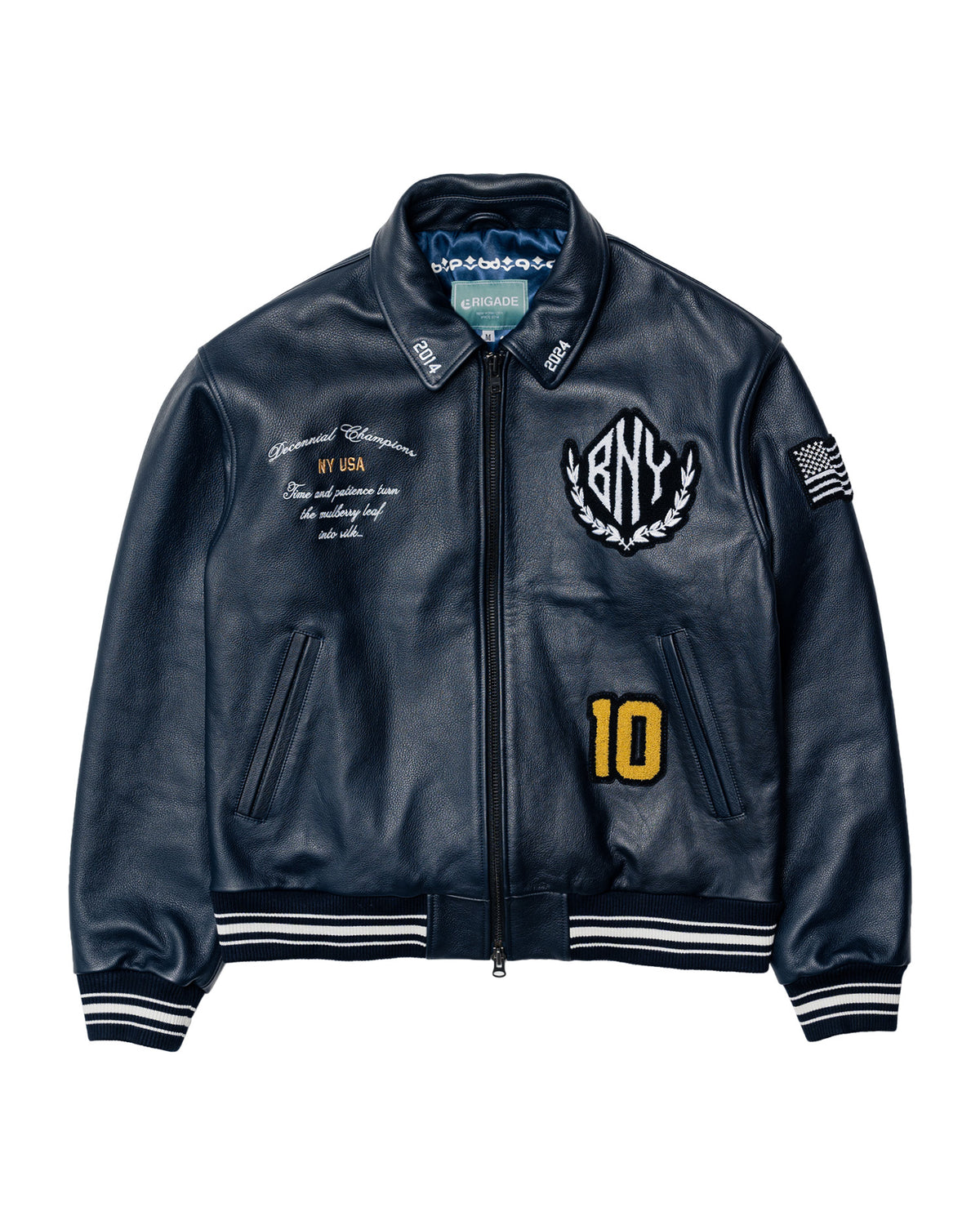 Decennial Leather Varsity Jacket